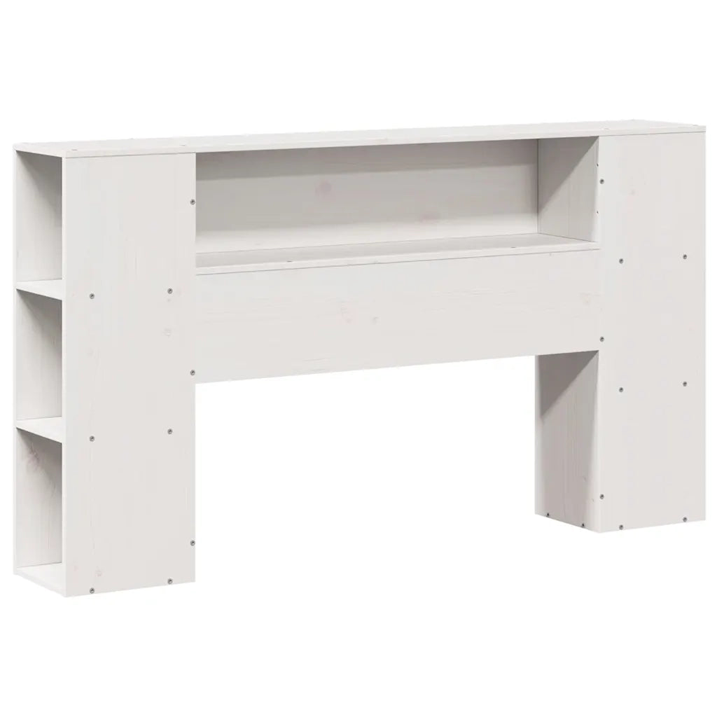 Letto Libreria senza Materasso Bianco 140x200 cm Legno Massello 3323876