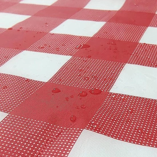 Tovaglie da picnic - Rood e bianco - 137 x 274 cm - Ideali per feste di compleanno, matrimoni, Natale e baby shower