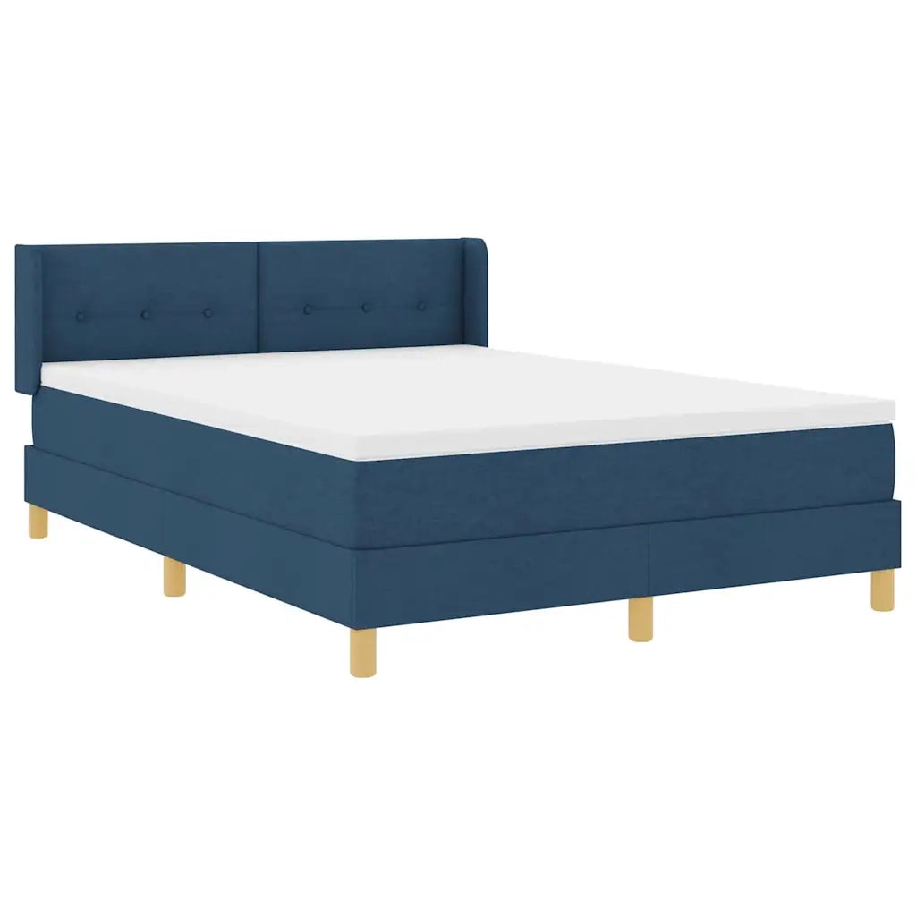 <strong>Letto a Molle< / strong> Blu 160 x 200 cm Tessuto