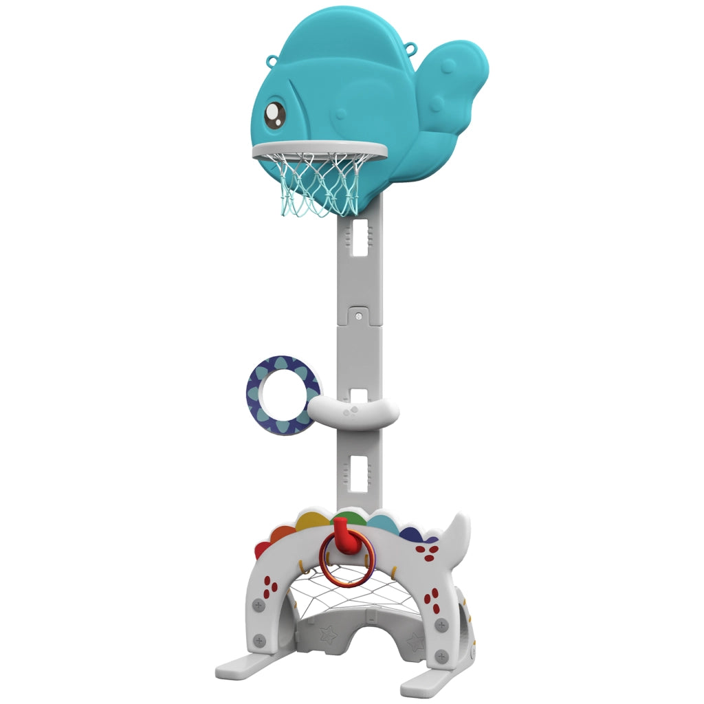 Canestro da Basket per Bambini Regolabile in Altezza con Palla ¨C Minimal ¨C Multicolore