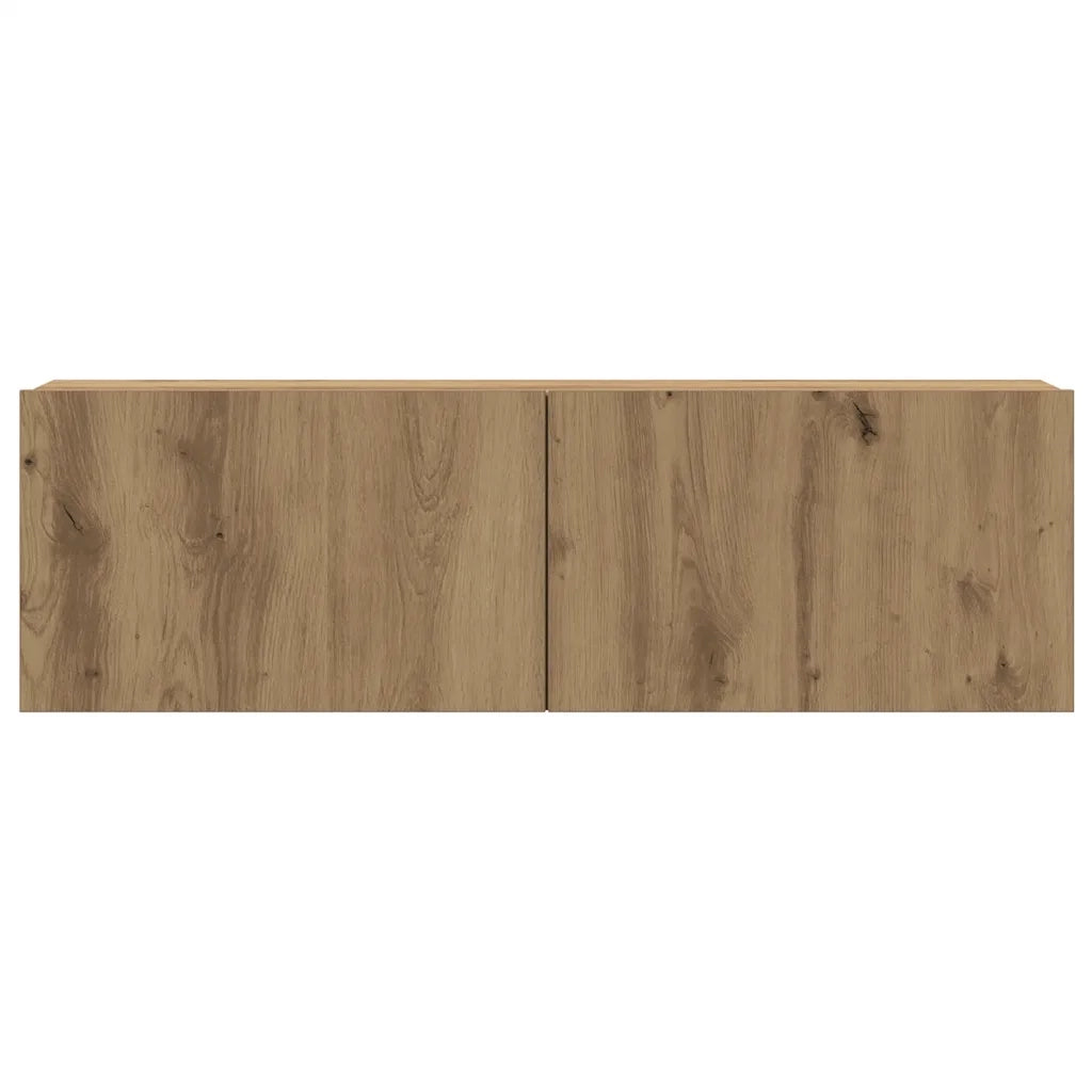 Set Mobile TV 5 pz | Armadietto TV | Mobile Porta TV Montato a Parete Rovere in Legno Multistrato