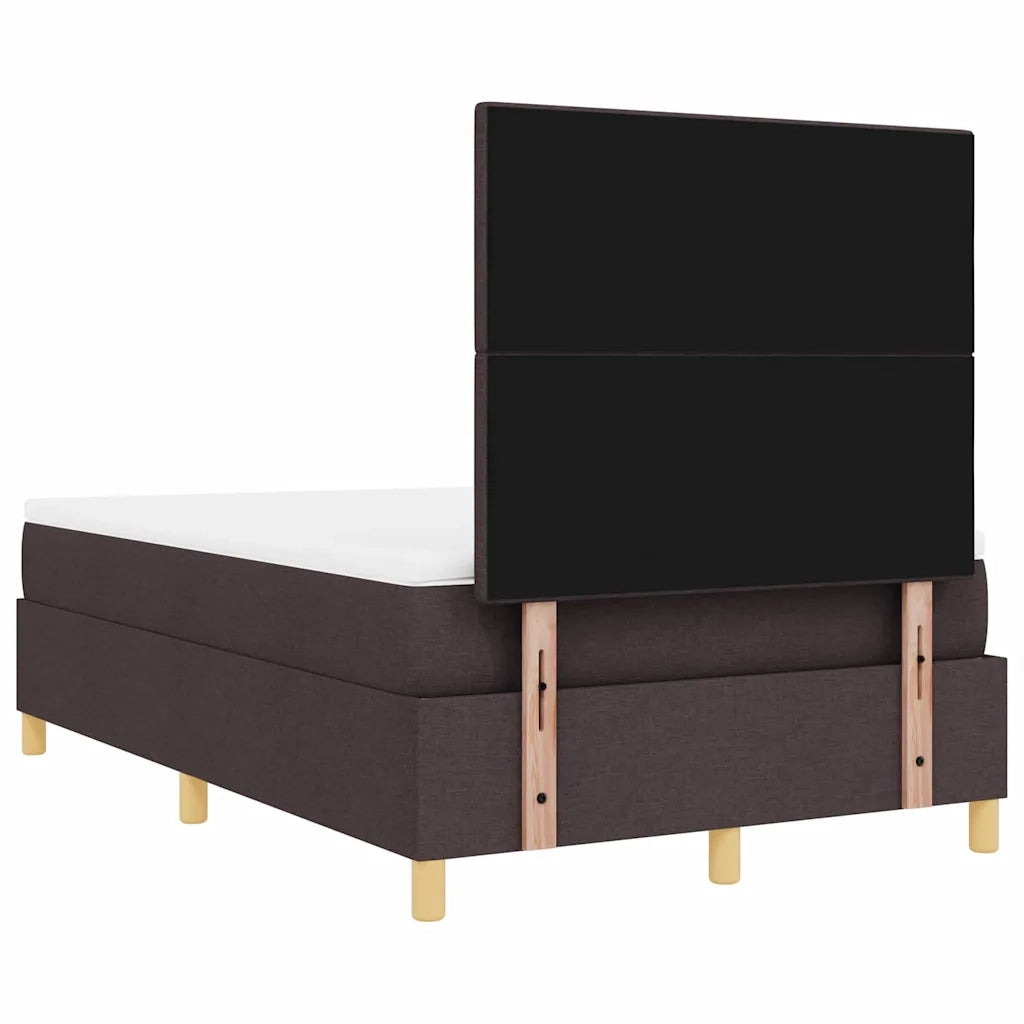 Letto a molle con testiera Marrone Scuro 120 x 190 cm Tessuto 3339605