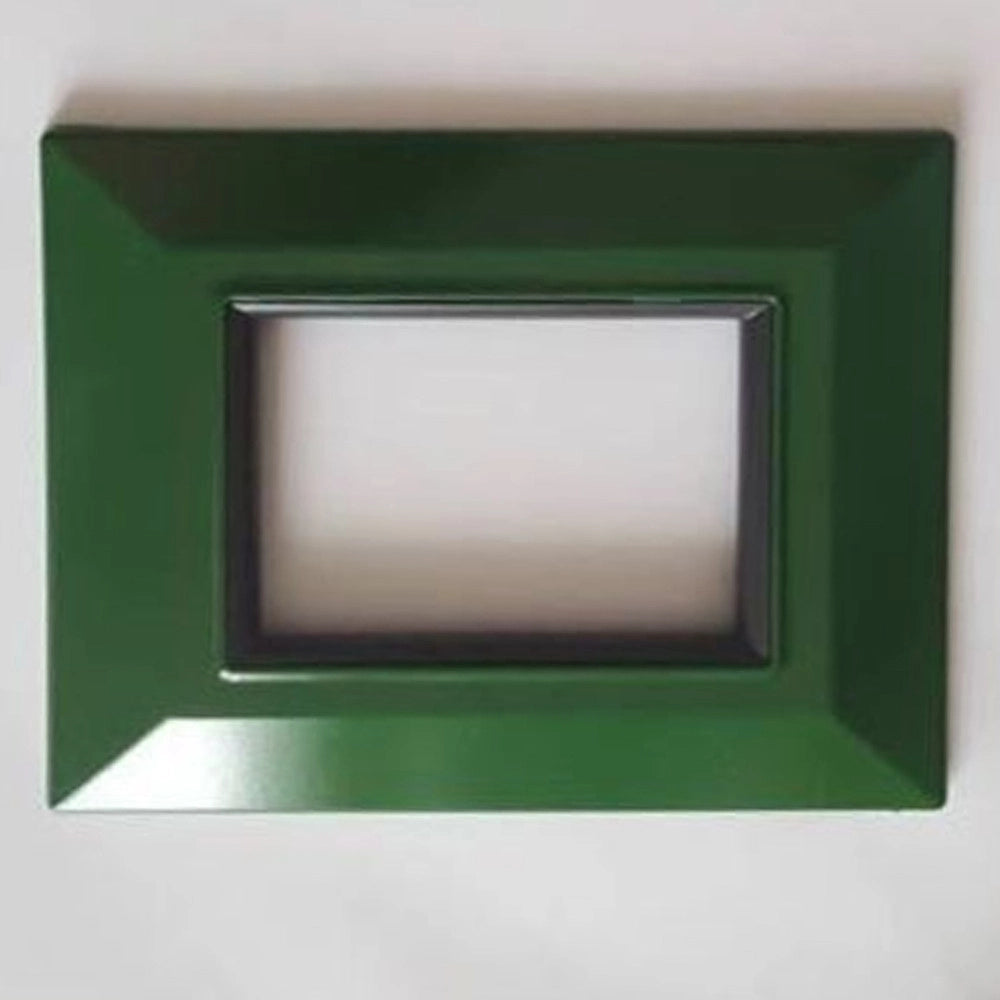 Trade Shop - Placca Placchetta Placchette Compatibili Per Serie Axolute Bticino Colorate Sq - Verde -3 Fori     -