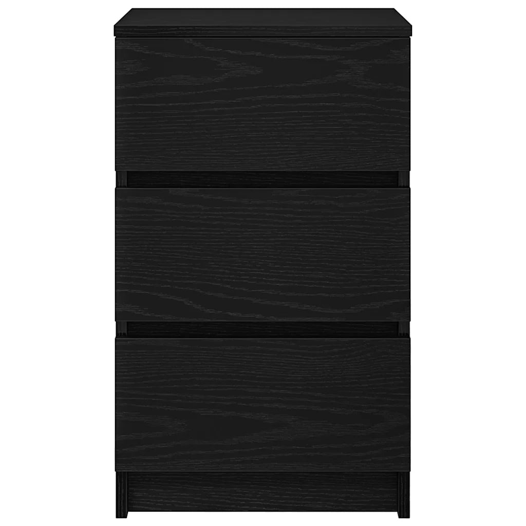 Comodino con 3 Cassetti Nero 39x35x65 cm 861339
