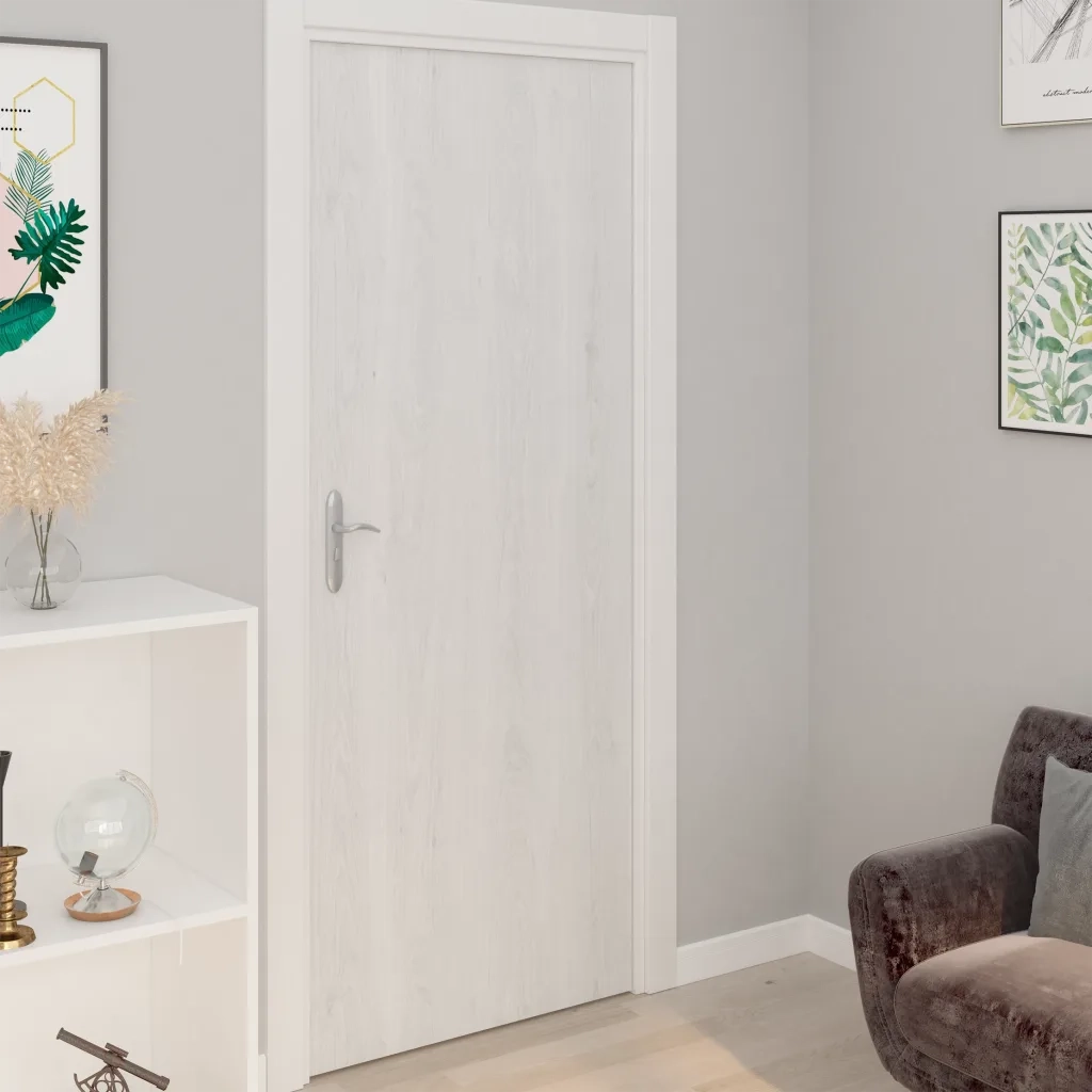 Pellicole Autoadesive per Porte 2 pz Legno Bianco 210x90 cm PVC 146111