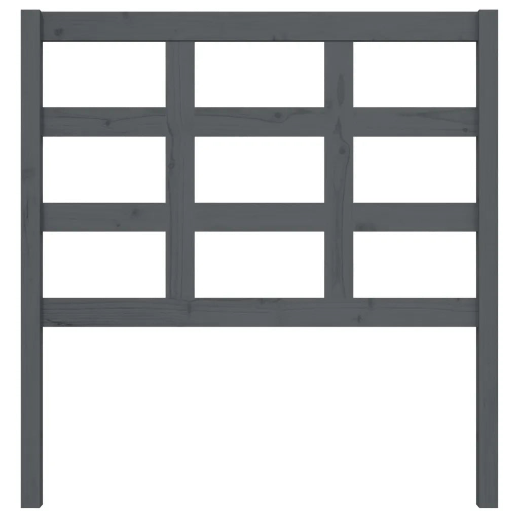 Testiera | Testata per Letto Grigia 95,5x4x100 cm Legno Massello di Pino