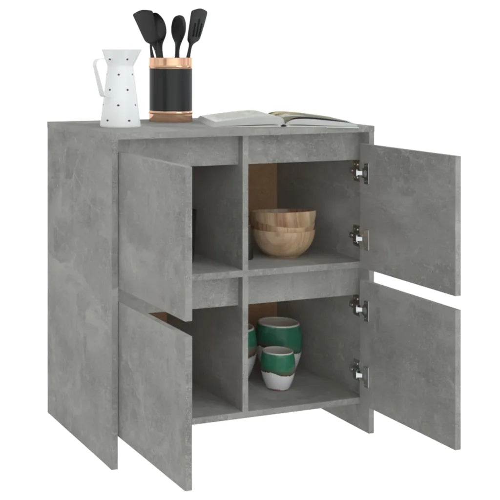 Credenza-Buffet-Armadio da cucina Grigio Cemento 70x41x75 cm in Truciolato 387428