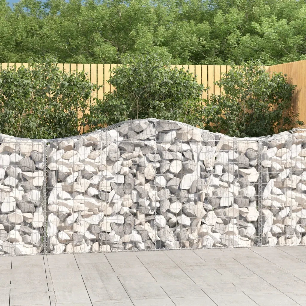Cesti Gabbioni ad Arco 12 pz 200x50x100/120 cm Ferro Zincato 3145650
