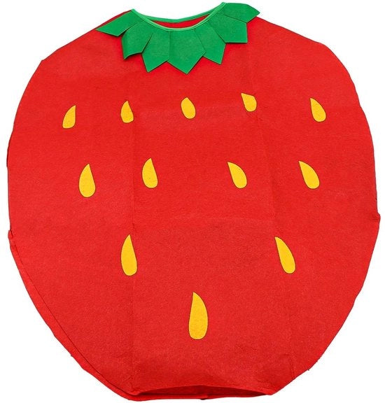 Costume da ciliegia - Abito da cosplay divertente - Leggero - Respirante - Abito da travestimento - Cappello - Tela non tessuta - Costume da frutta