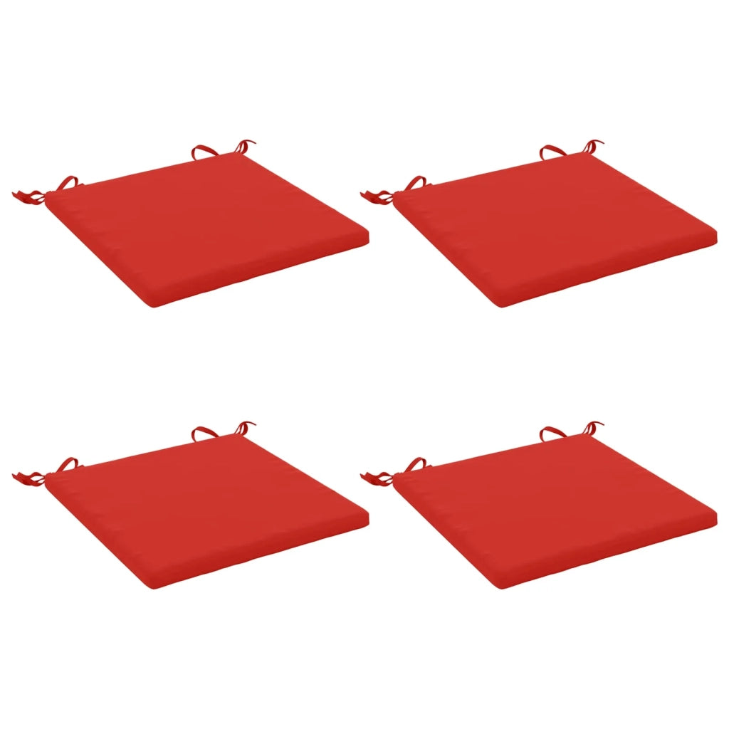 Cuscini per Sedia in 4 Pezzi SOEST 4 pz 100% Poliestere Rosso 944436