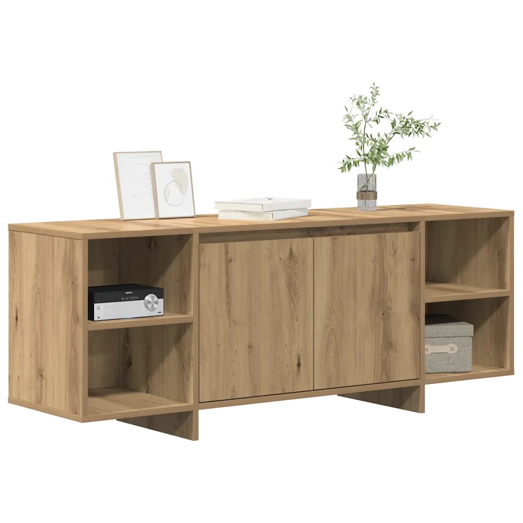 Mobile TV Rovere Artigianale 130x35x50 cm in Legno Multistrato 856789
