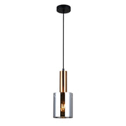 Lampada a sospensione Italux Sardo ottone vetro E27