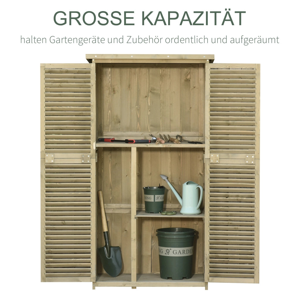 Armadio da giardino in legno ¨C Minimal ¨C Grigio 87x46,5x160 cm