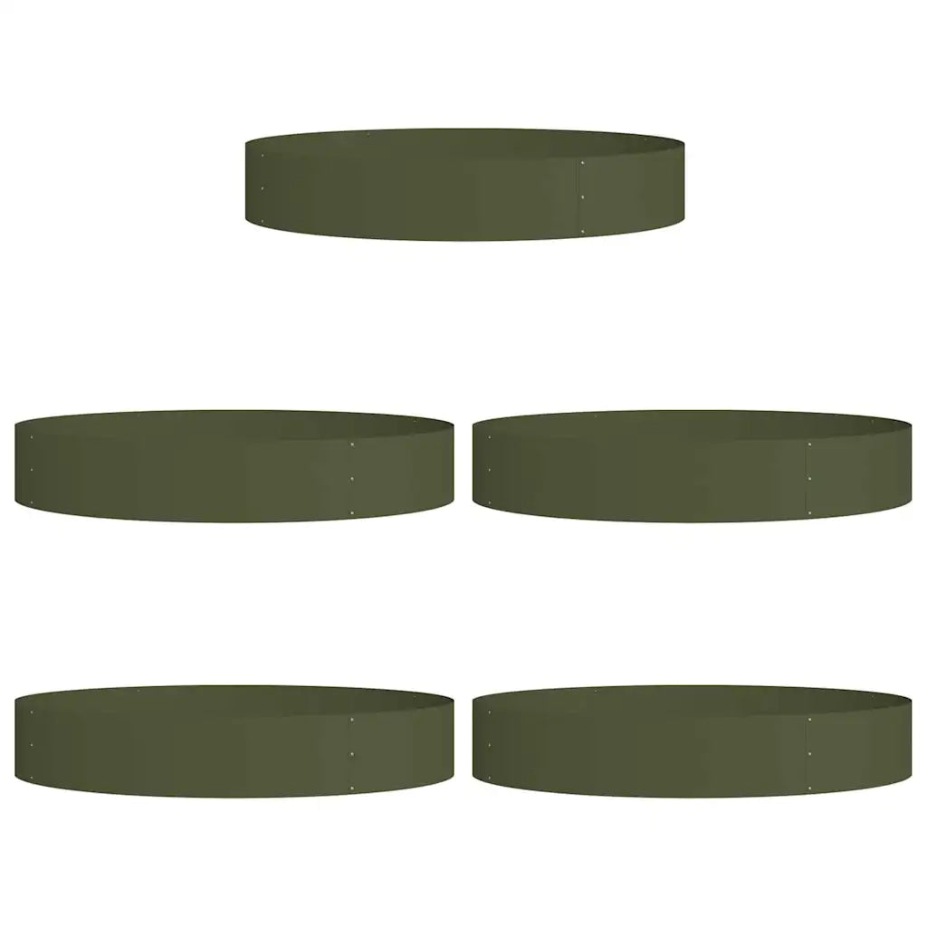 Anello per vaso 5 pcs Verde oliva 120 x 120 x 20 cm 873641