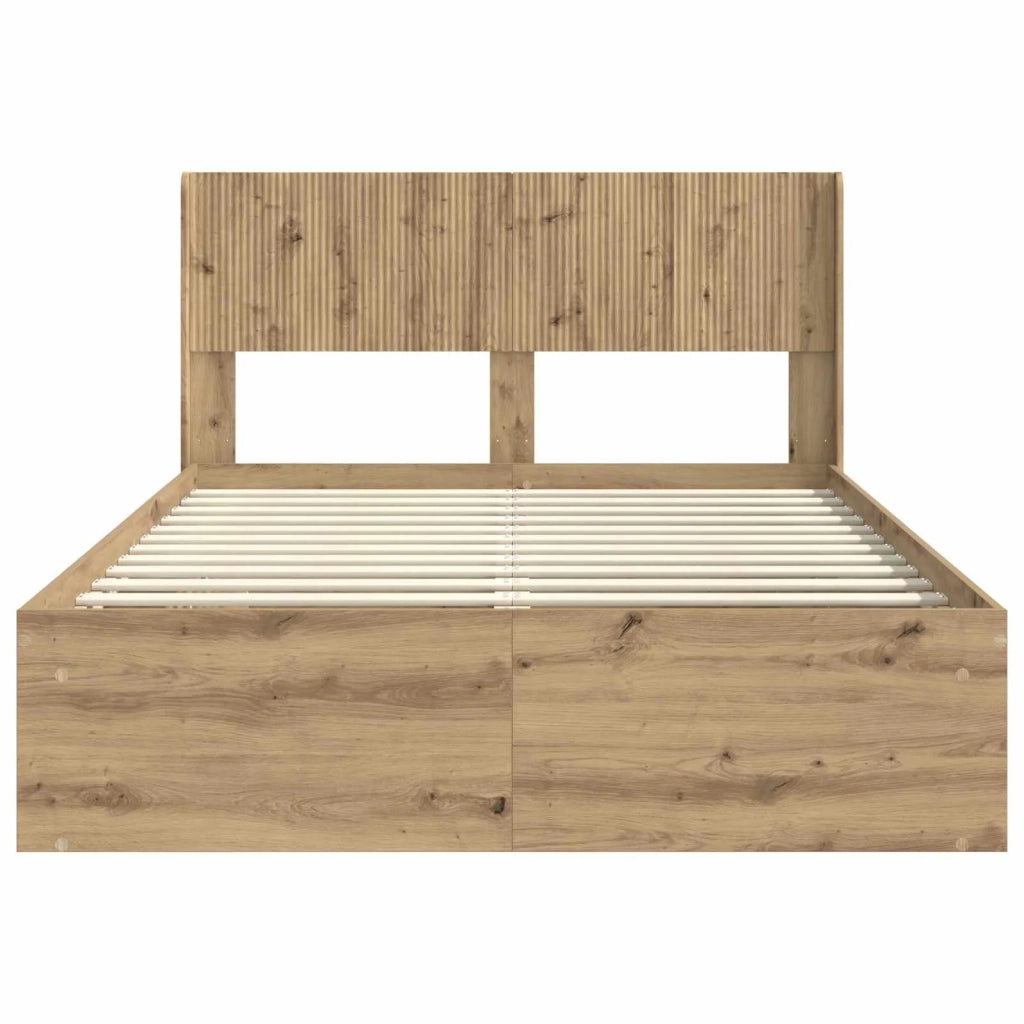 Struttura del letto con stoccaggio e testata Rovere Artigianale 3414226