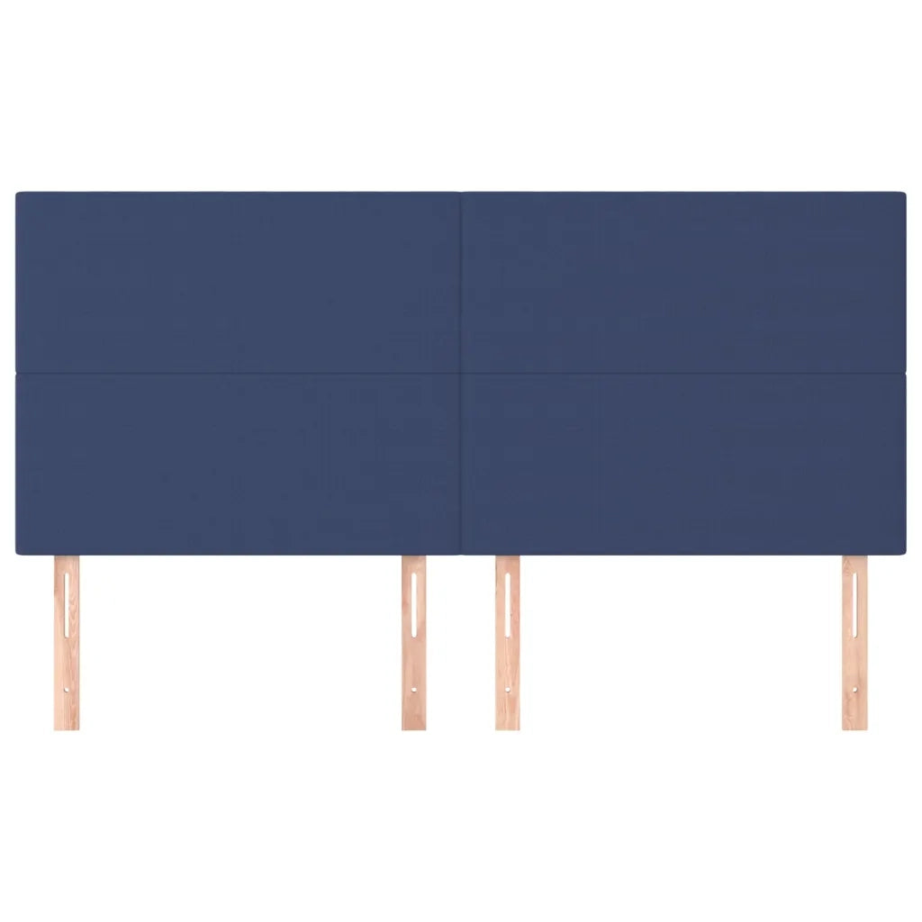 Testiera | Testata Blu 200x5x118/128 cm Tessuto
