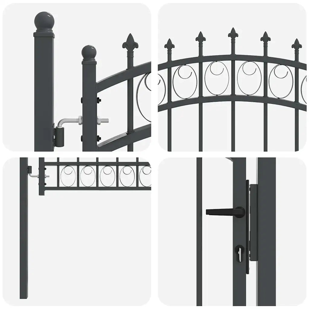 Cancello della recinzione con punte EMMEN 150 x 100 cm 42008989