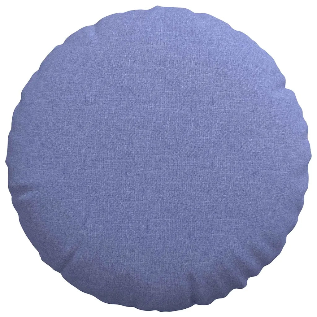 Cuscini per Seduta 2 pcs Blu jeans Ø50 x 19 cm Tessuto 42014171