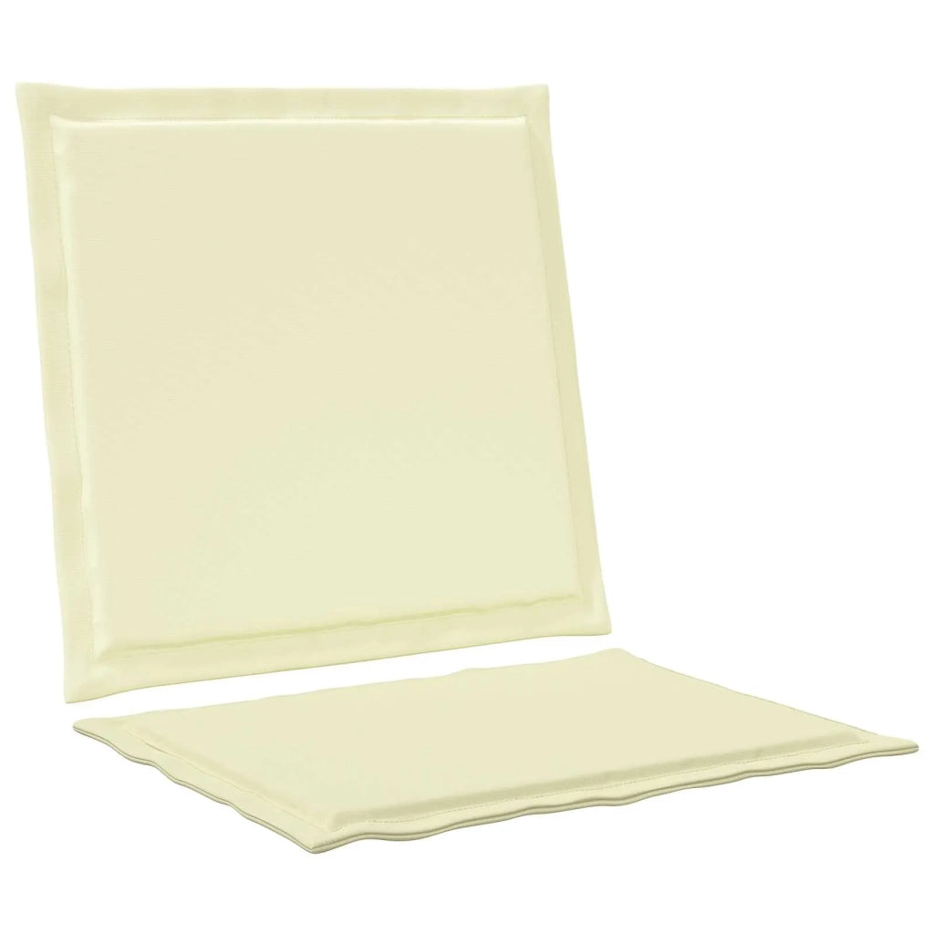 Cuscini per Seduta e Schienale 2 pcs Crema 47 x 45 x 2 cm 899973