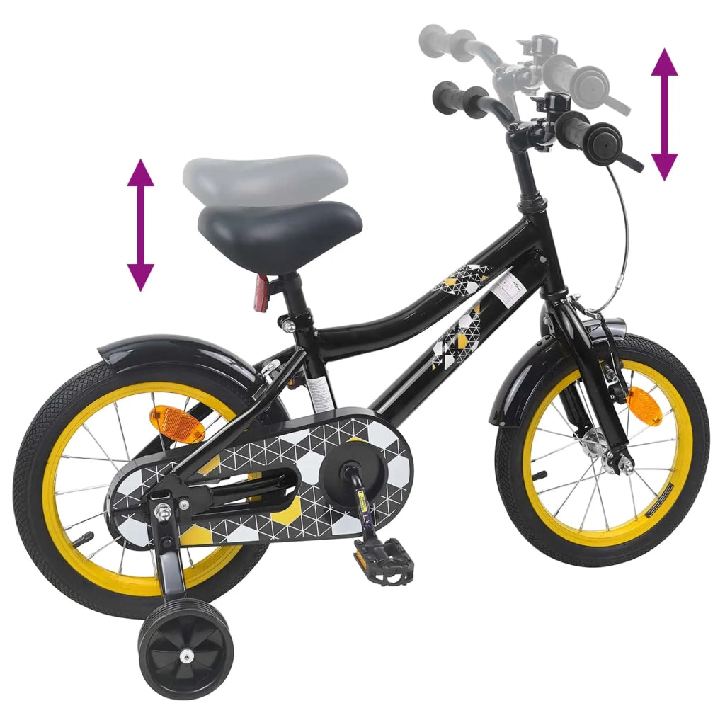 Bicicletta per Bambini 12 Pollici per bambini di 2-4 anni Nero 42009507