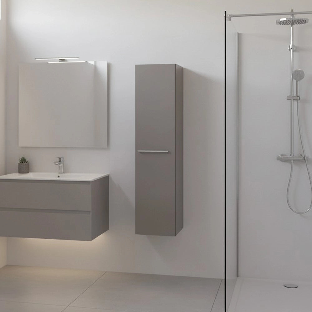 Colonna Bagno Sospesa Remix 1 Anta 115 cm Grigio Granito