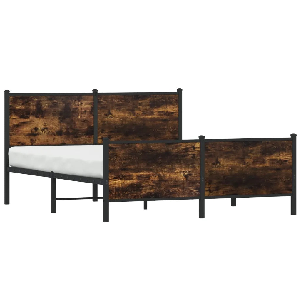 Giroletto senza Materaso in Metallo Rovere Fumo 150x200 cm 3301353