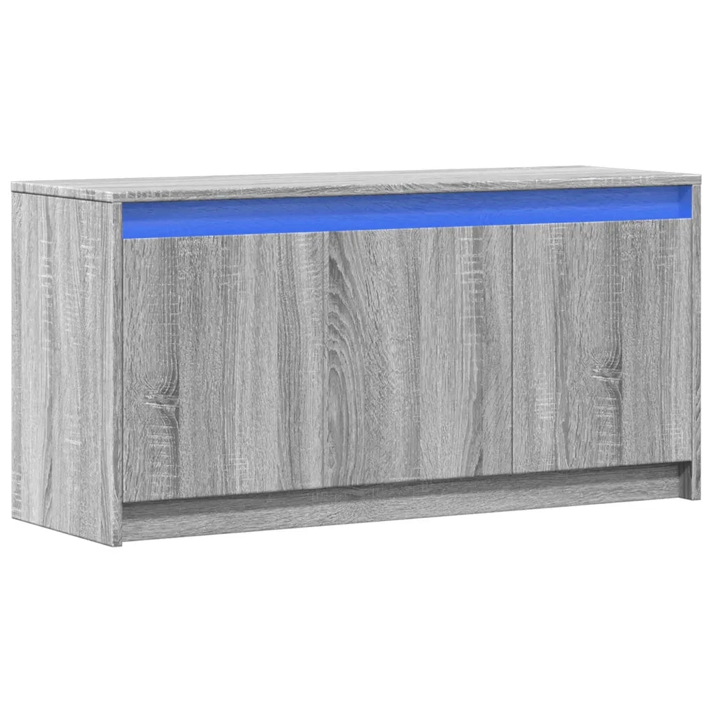 Mobile Porta TV con LED-Credenza per TV Grigio Sonoma 100x34x50cm in Truciolato 423916