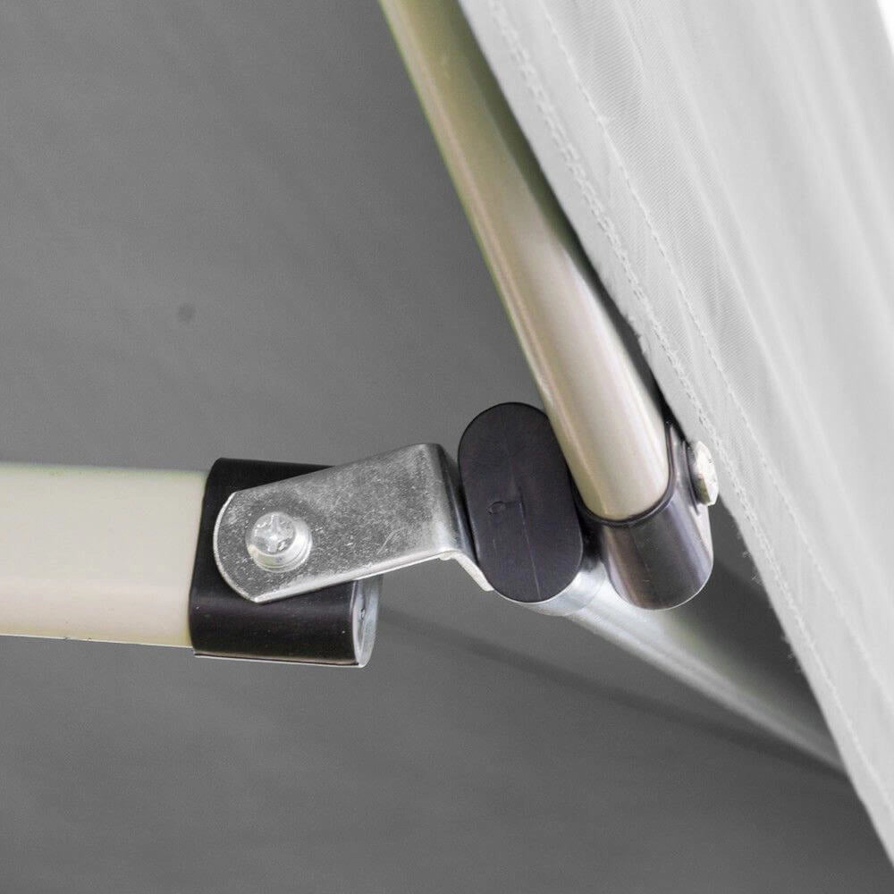 Gazebo Richiudibile Pieghevole 2x2m in Acciaio e PVC Impermeabile Bianco