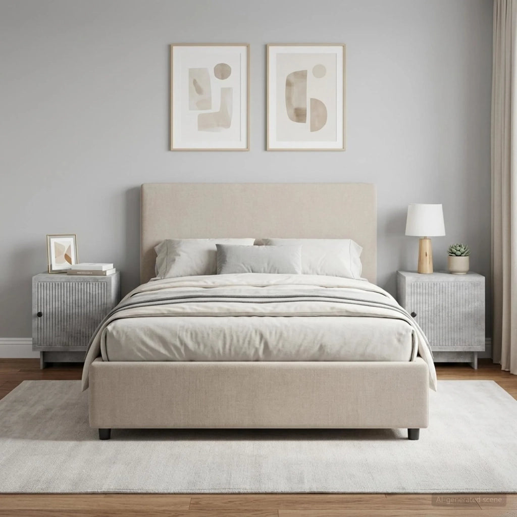 Armadio da Notte 2 pcs Grigio Cemento 43 x 34,5 x 50 cm 893882