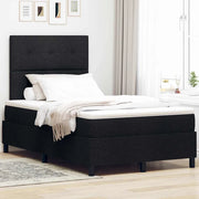 Letto a molle con materasso con led Nero 120 x 200 cm Tessuto