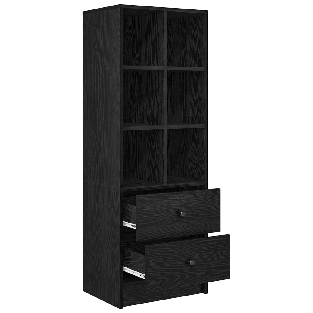 Credenza con cassetto Rovere Nero 45,5 x 34 x 127 cm 869363
