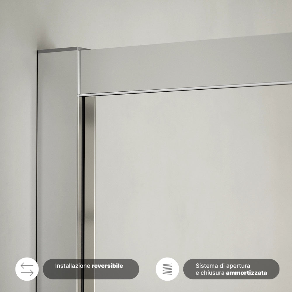 Box doccia  75x75 cm scorrevole vetro 6mm trasparente con trattamento anticalcare h195cm scorrevole | Aruba