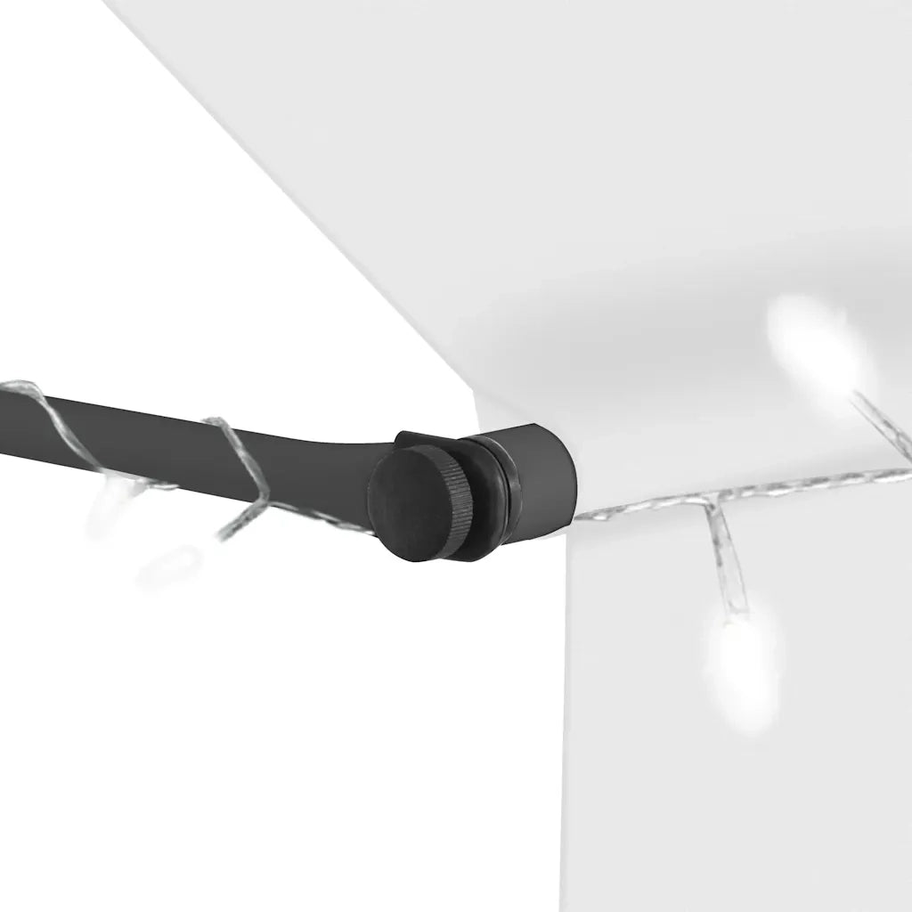 Tenda da Sole | Tenda parasole Retrattile Manuale con LED 300 cm Crema
