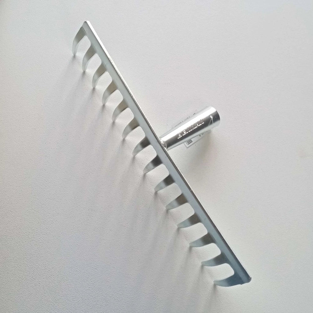 Banman rastrello di acciaio zincato a 14 denti larghezza 36cm senza manico