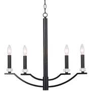 Lampadario nero industriale HIMS metallo regolabile 4xE14 Polux