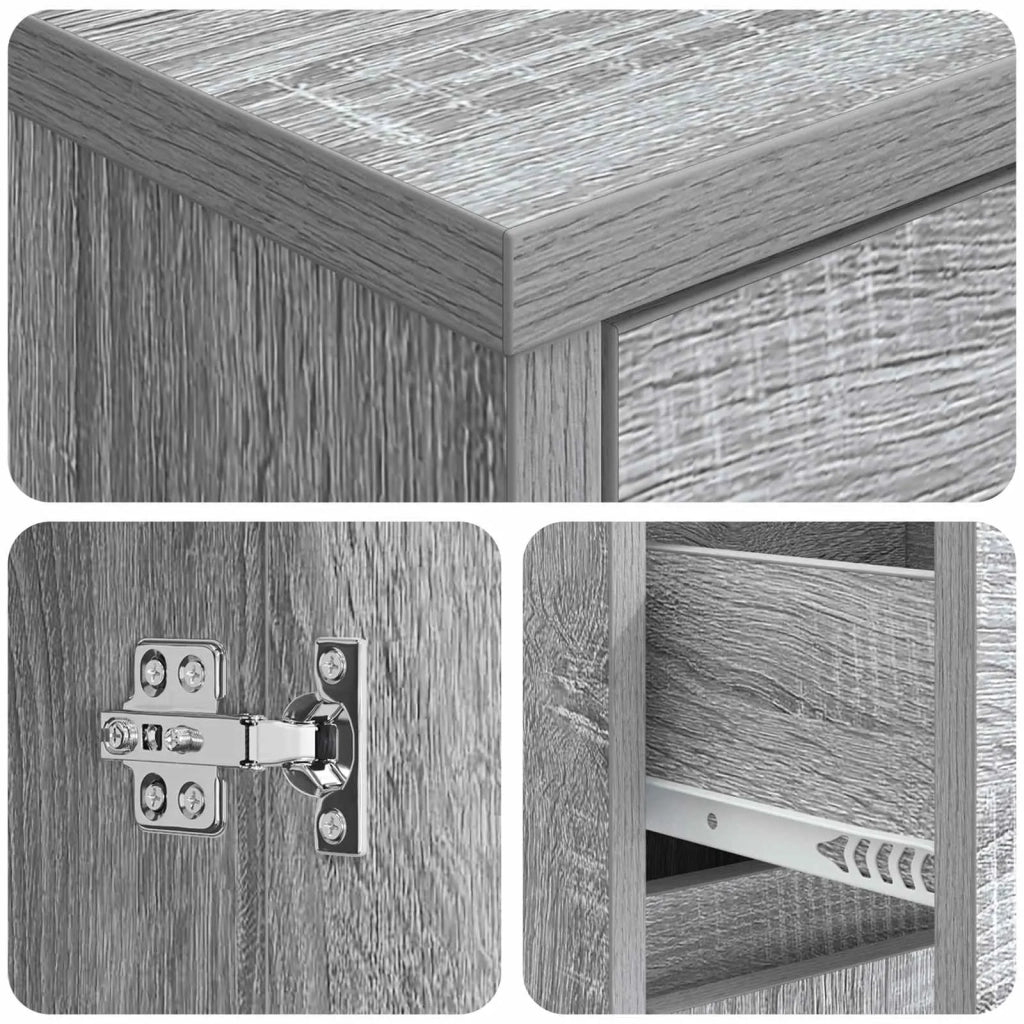 Mobile da Bagno Sonoma grigio 30 x 33 x 190 cm 890757