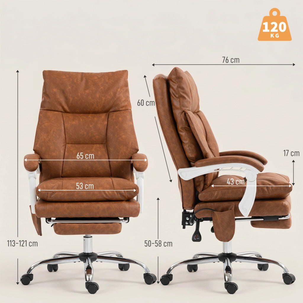 Sedia da ufficio ergonomica ¨C zephmum ¨C marrone