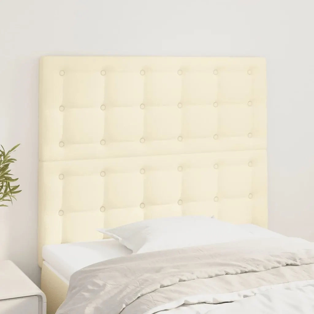 Testiera | Testata Crema 100x5x118/128 cm Similpelle