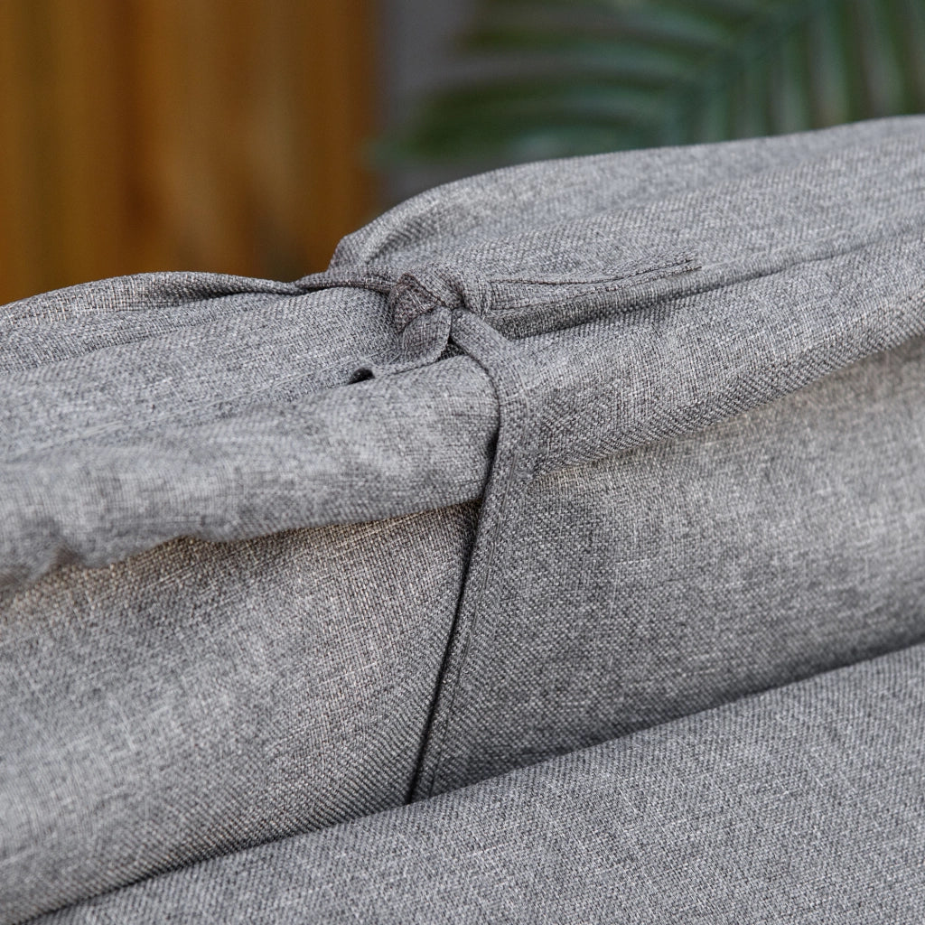 Lettino da giardino in polyrattan con cuscini e tettoia regolabile ¨C Minimal ¨C Grigio 195x65x40 cm