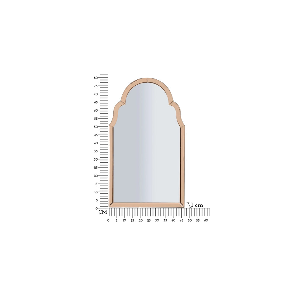 Mostarr, Specchio Cornice Sagomata, 47x80h cm Rosa