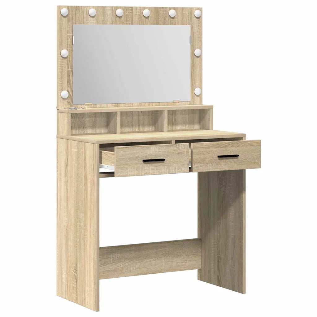 Toeletta | Tavolo da Trucco con cassetto Rovere Sonoma 79 x 41 x 135 cm
