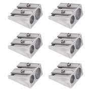 Puntenslijper Antiscivolo - Metallico Puntenslijper - Doppio Foro - Compattabile - Leggero - Per Scuola/Ufficio - Sfoglia Matite
