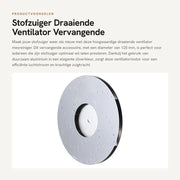 Accessori di sostituzione per aspirapolvere con ventilatore rotante - diametro 125 mm - pulitore di ventilatore - ideale per parti di ricambio per aspirapolvere