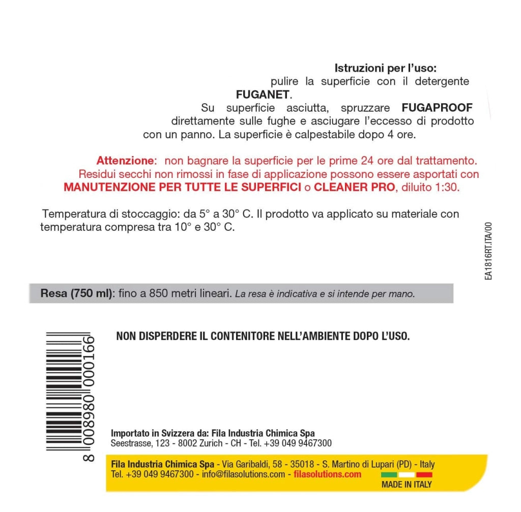Fila Fugaproof Ml.750 Protettivo Specifico Per Fughe