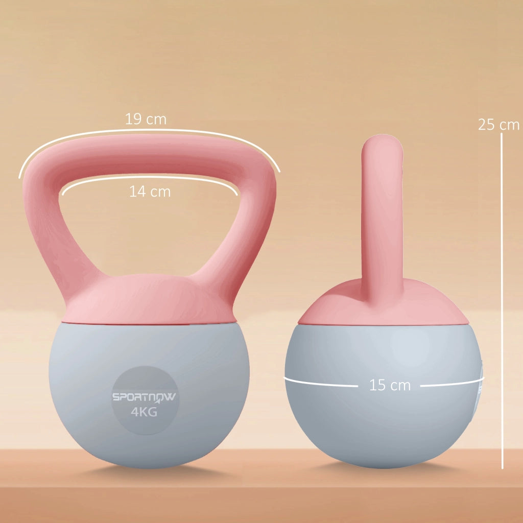 Kettlebell 4 kg ¨C zephmum ¨C rosa e grigio