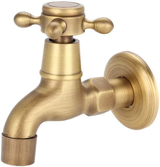 Montaggio del rubinetto Vintage in ottone - Acqua fredda - Cucina/Bagno - Finitura antica - Facile da installare