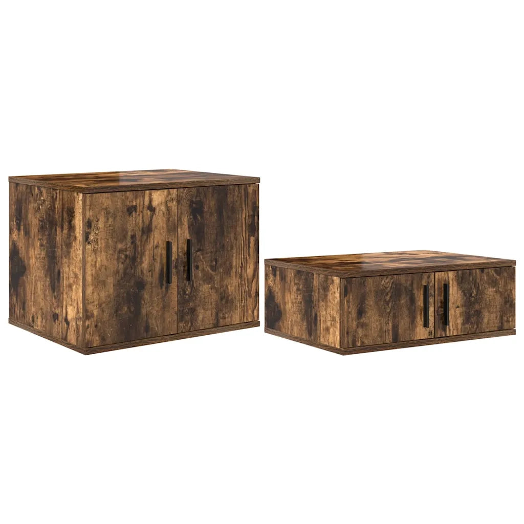 Armadio 2 pcs Rovere fumé 103 x 41 x 40 cm Legno multistrato 866679