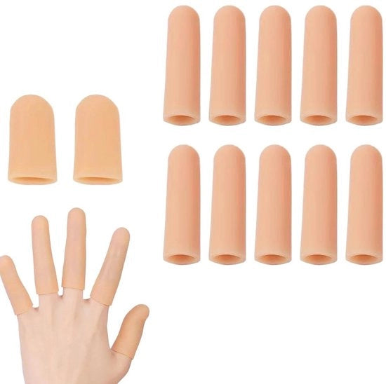 12 pezzi di protezione per dita in silicone - senza pollice