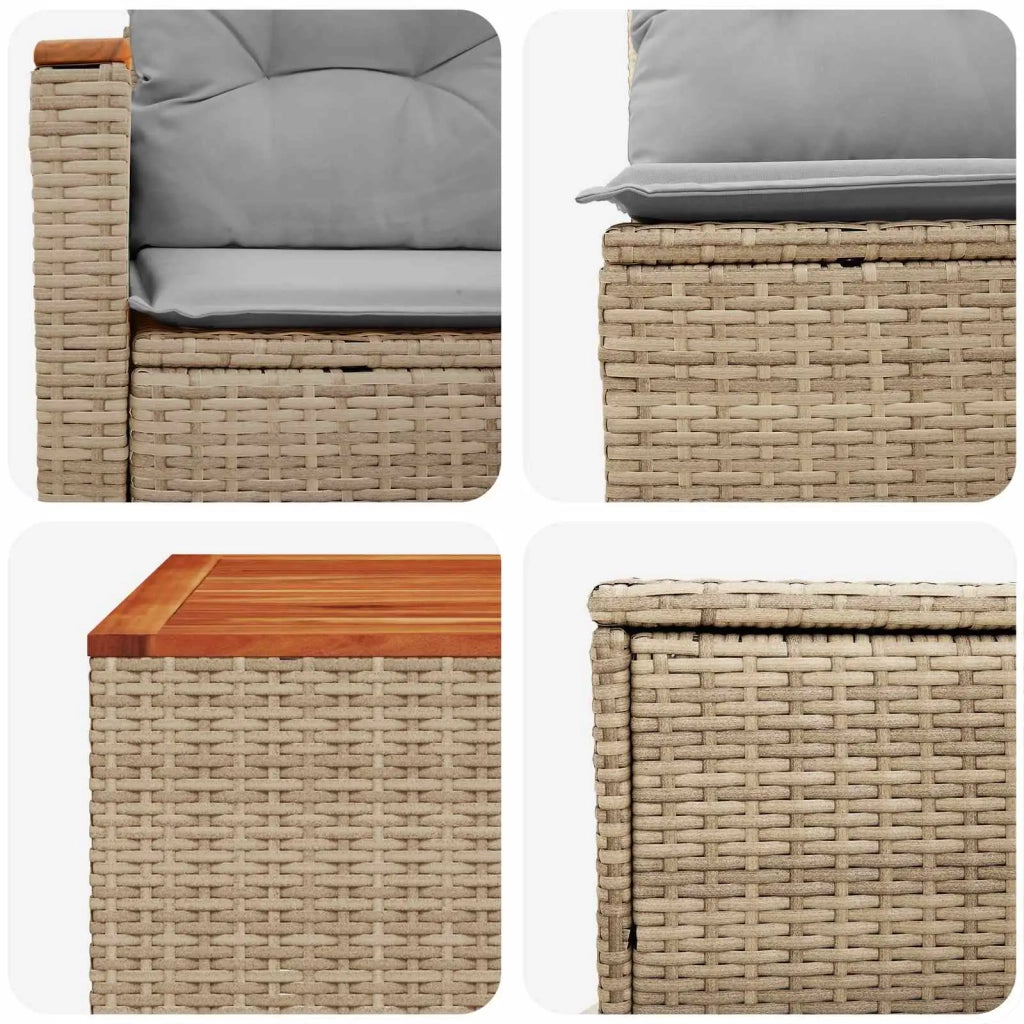 Set di divani 6 pz Beige e Grigio Chiaro 3447677