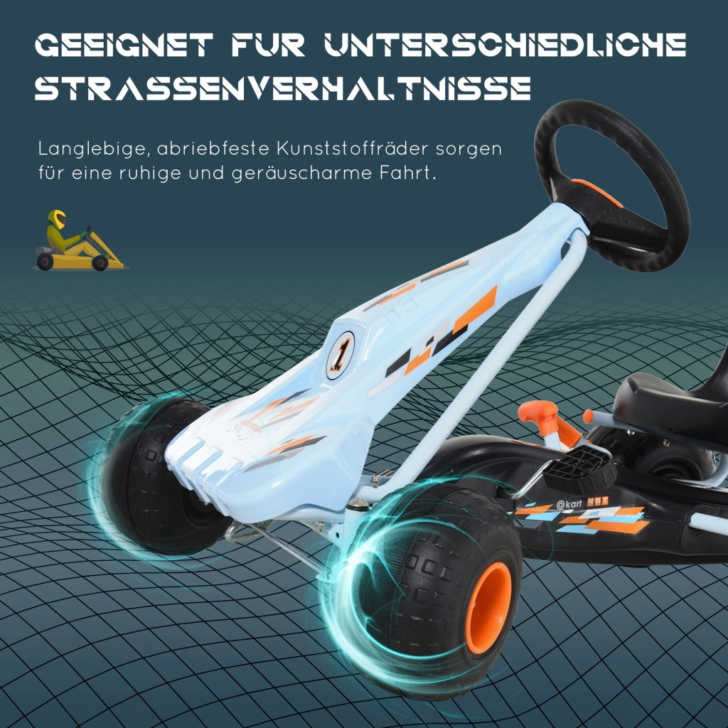 Go-Kart Pedalino per Bambini con Freno a Mano ¨C zephmum ¨C Blu